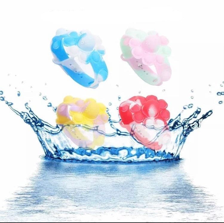 Flower Shaped Bubble Bracelet, Sensory Simple Dimple Fidget Toys, Anti Stress Sensory Stress Relief Wristband, Filip Silicone Press Finger Game Bubble Bracelet Flower Shaped Bubble Bracelet, Sensory Simple Dimple Fidget Toys, Anti Stress Sensory Stress Relief Wristband, Filip Silicone Press Finger Game Bubble Bracelet